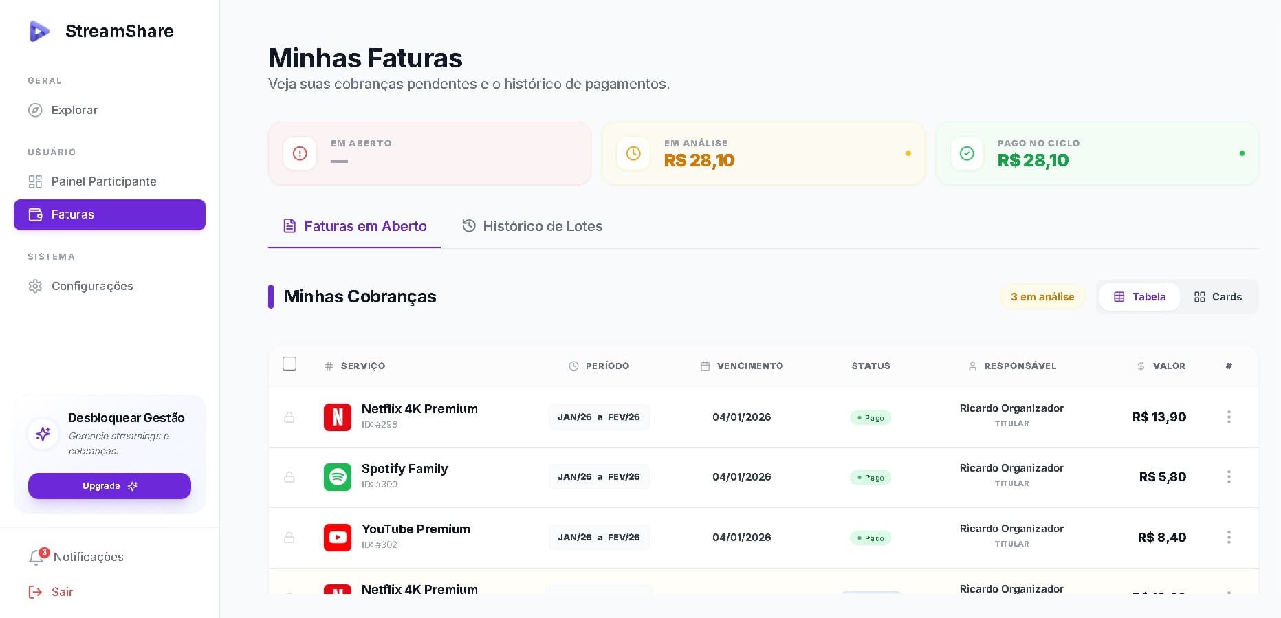 Visão do Participante